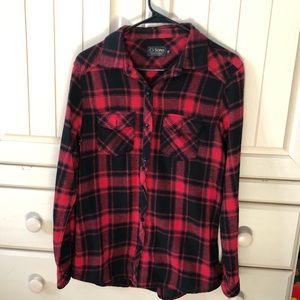 Plaid flannel size M